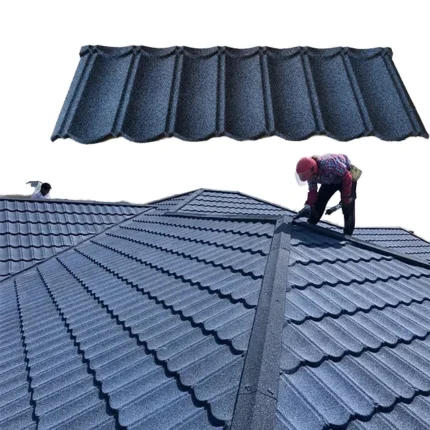 Factory Direct Heat Resistant Stone Coated Steel Roof Tile Corrugated Roof Sheet 0.3 0.35 0.38 0.4 Stone Coated Steel Roof Tile